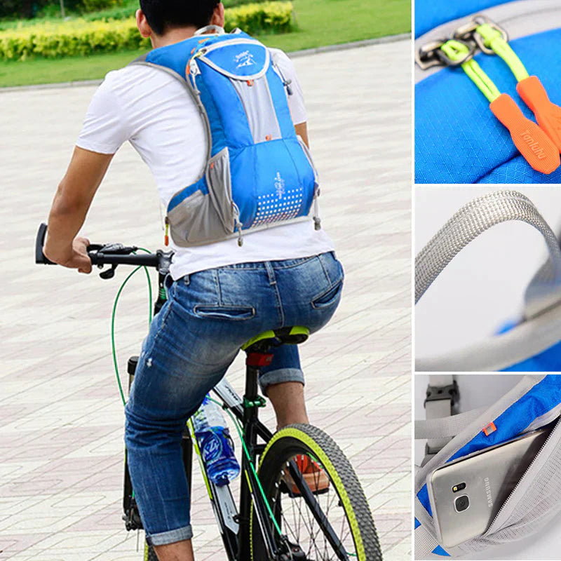AquaPack – Leichter, wasserdichter Rucksack mit 2L Wasserblase und verstellbaren Riemen 2