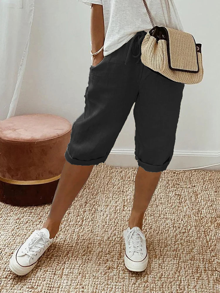 Damen Shorts mit Kordelzug – Bequem und Stilvoll für Sommer Freizeit & Sport 4
