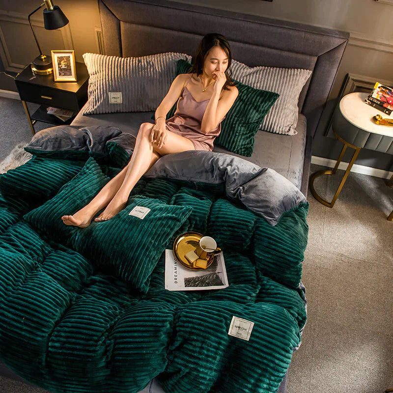 DreamWeave – Luxuriöser Duvetbezug aus Samt-Fleece für Ultimativen Schlafkomfort 5