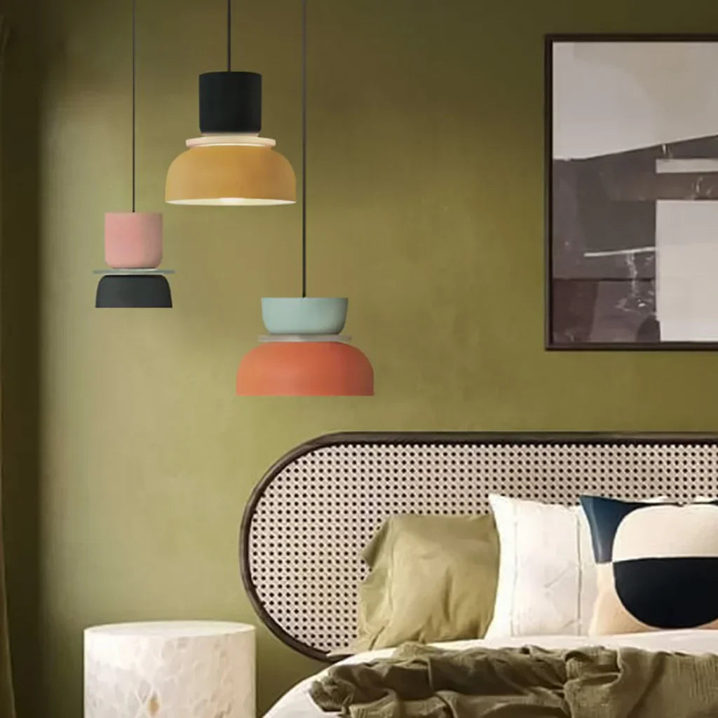 Dulcy – Nordische Pendelleuchte Hängelampe im Farbblockdesign für Esszimmer 8