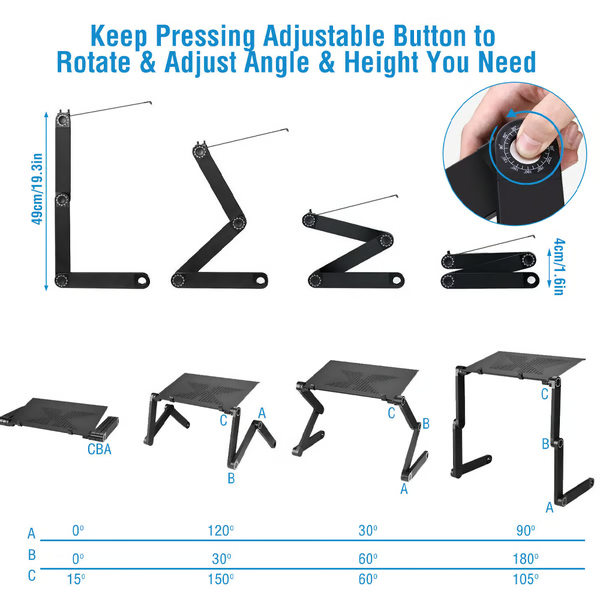 FlexStand – Höhenverstellbarer Laptopständer für Ergonomie und Flexibilität 4