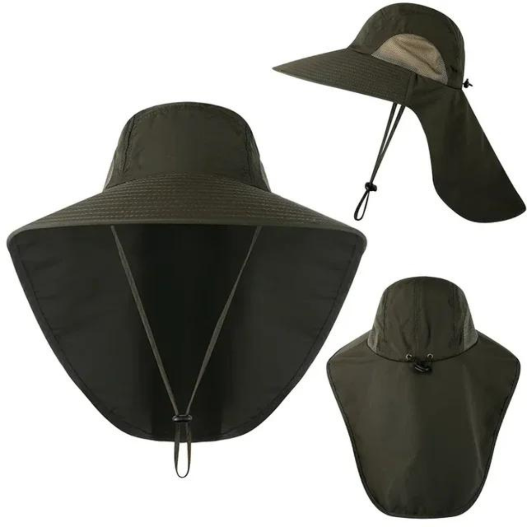 Freja – Atmungsaktiver Sonnenhut Damen mit UV-Schutz und Kordelzug für Sommeraktivitäten 0