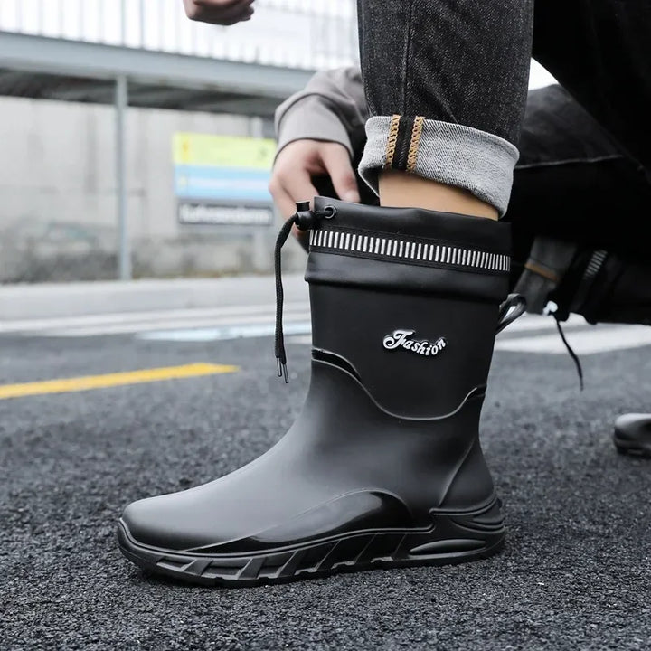 Gefütterte Gummistiefel Herren – Wasserdicht, Rutschfest, Komfortabel für Outdoor 3