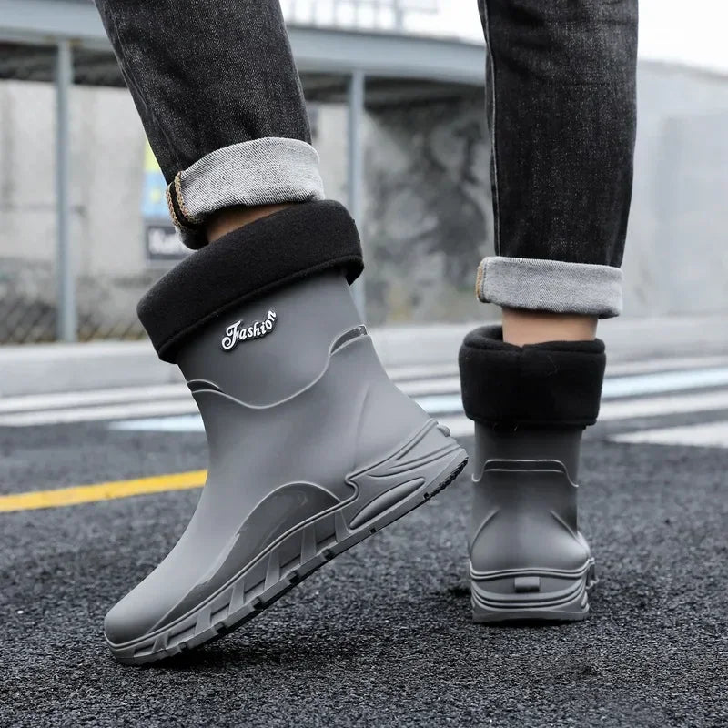 Gefütterte Gummistiefel Herren – Wasserdicht, Rutschfest, Komfortabel für Outdoor 5