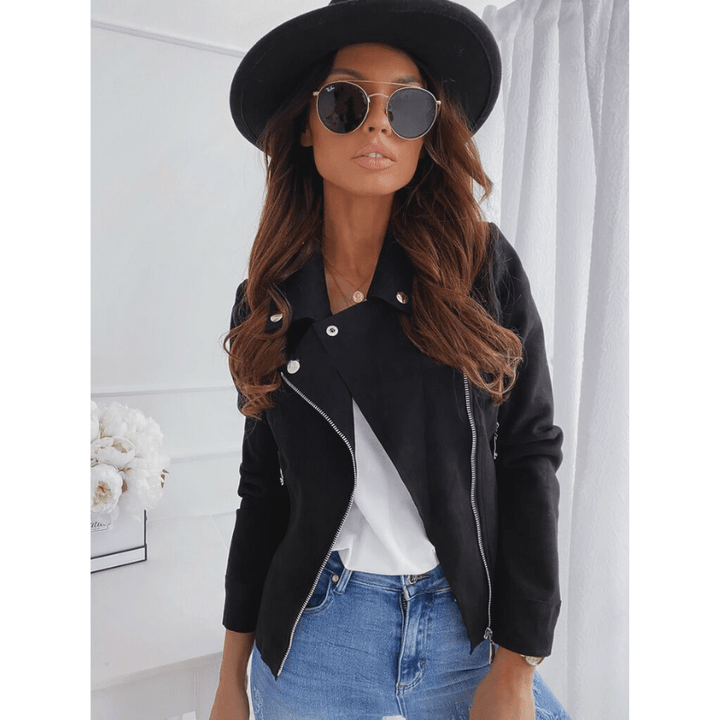 Gitte – Bikerjacke Damen aus Schwarz Leder mit Eleganter Passform 8