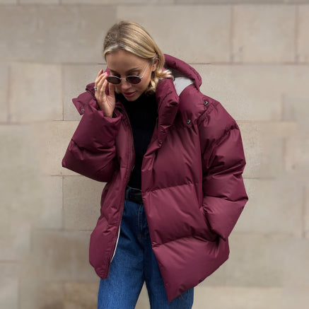 Helena – Klassische Damen Winter-Pufferjacke mit Kapuze und Wärme 0