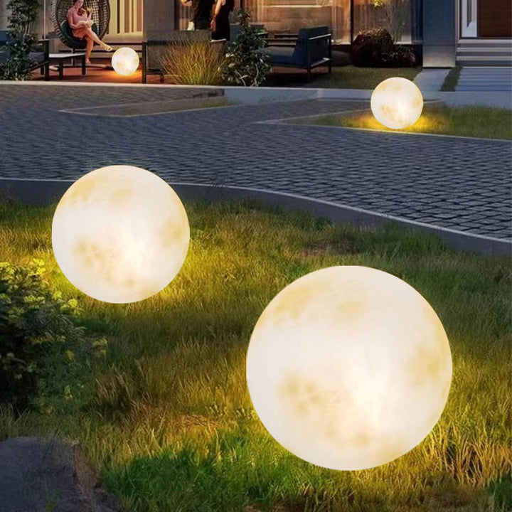 Hochwertige Solar Gartenleuchte Mondform – Umweltfreundliche LED-Gartenlampe für Außenbereiche 3