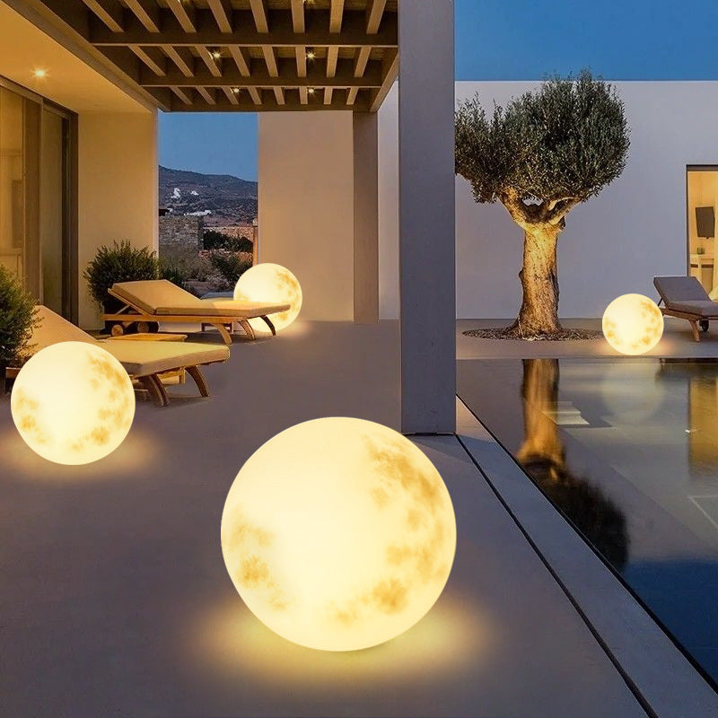 Hochwertige Solar Gartenleuchte Mondform – Umweltfreundliche LED-Gartenlampe für Außenbereiche 4