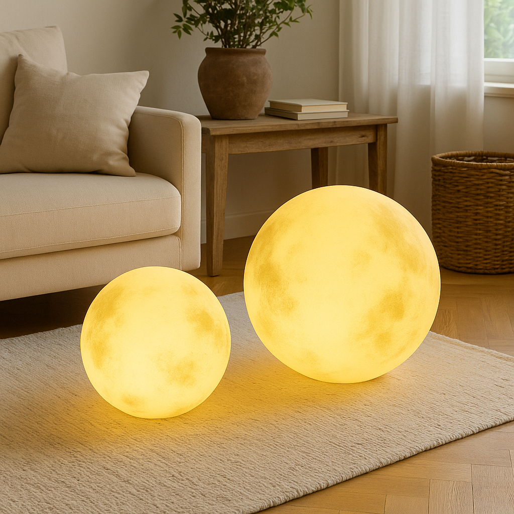 Hochwertige Solar Gartenleuchte Mondform – Umweltfreundliche LED-Gartenlampe für Außenbereiche 6