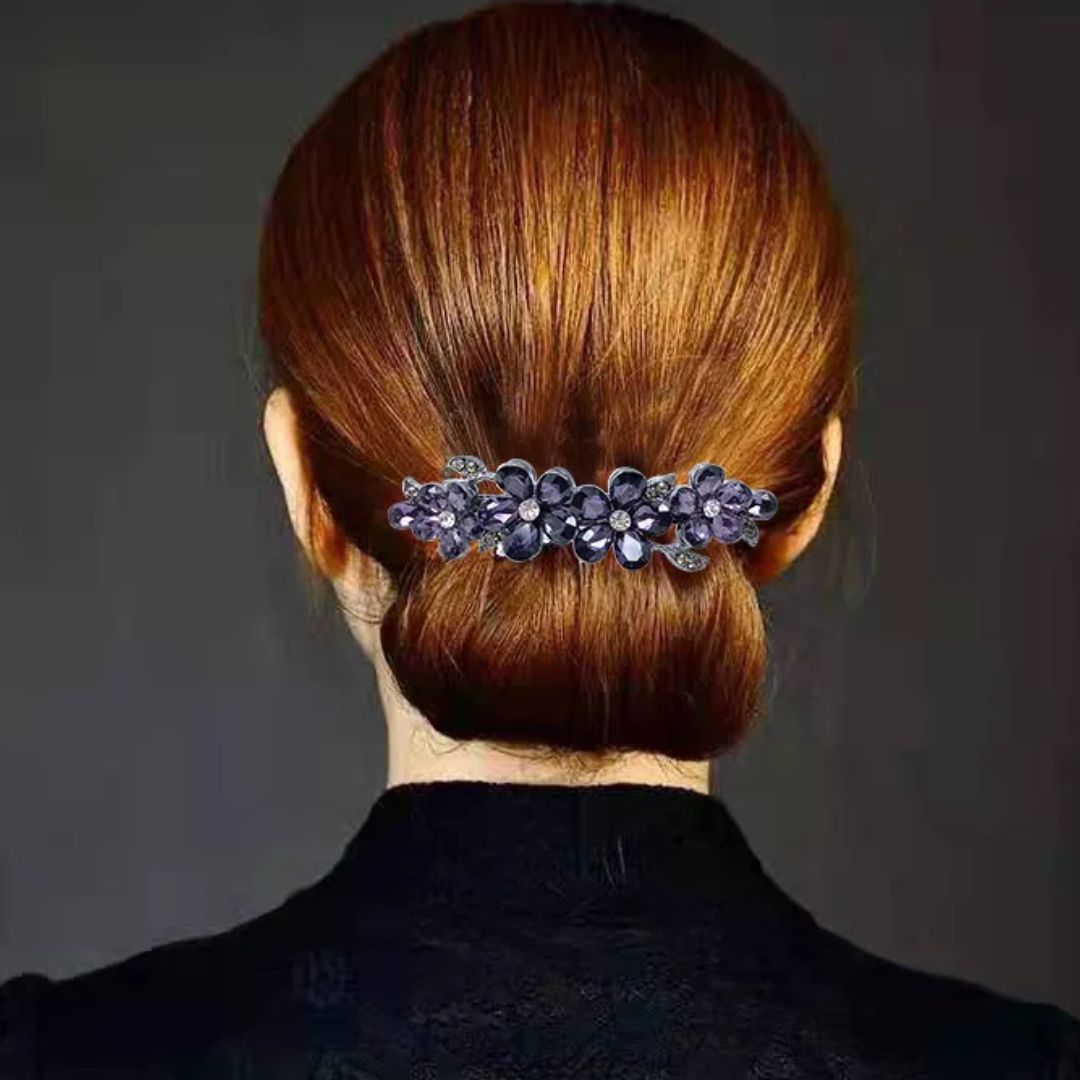 Katherina – Eleganter Trachten-Haarschmuck mit Strassblumen für Oktoberfest 4