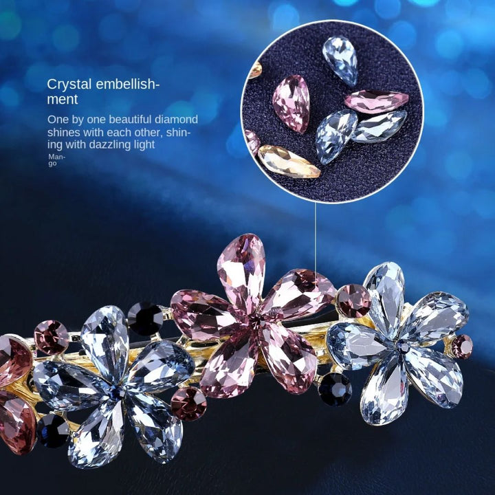 Katherina – Eleganter Trachten-Haarschmuck mit Strassblumen für Oktoberfest 5
