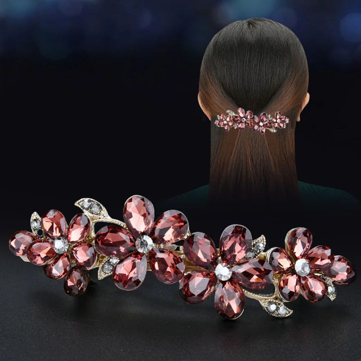 Katherina – Eleganter Trachten-Haarschmuck mit Strassblumen für Oktoberfest 7