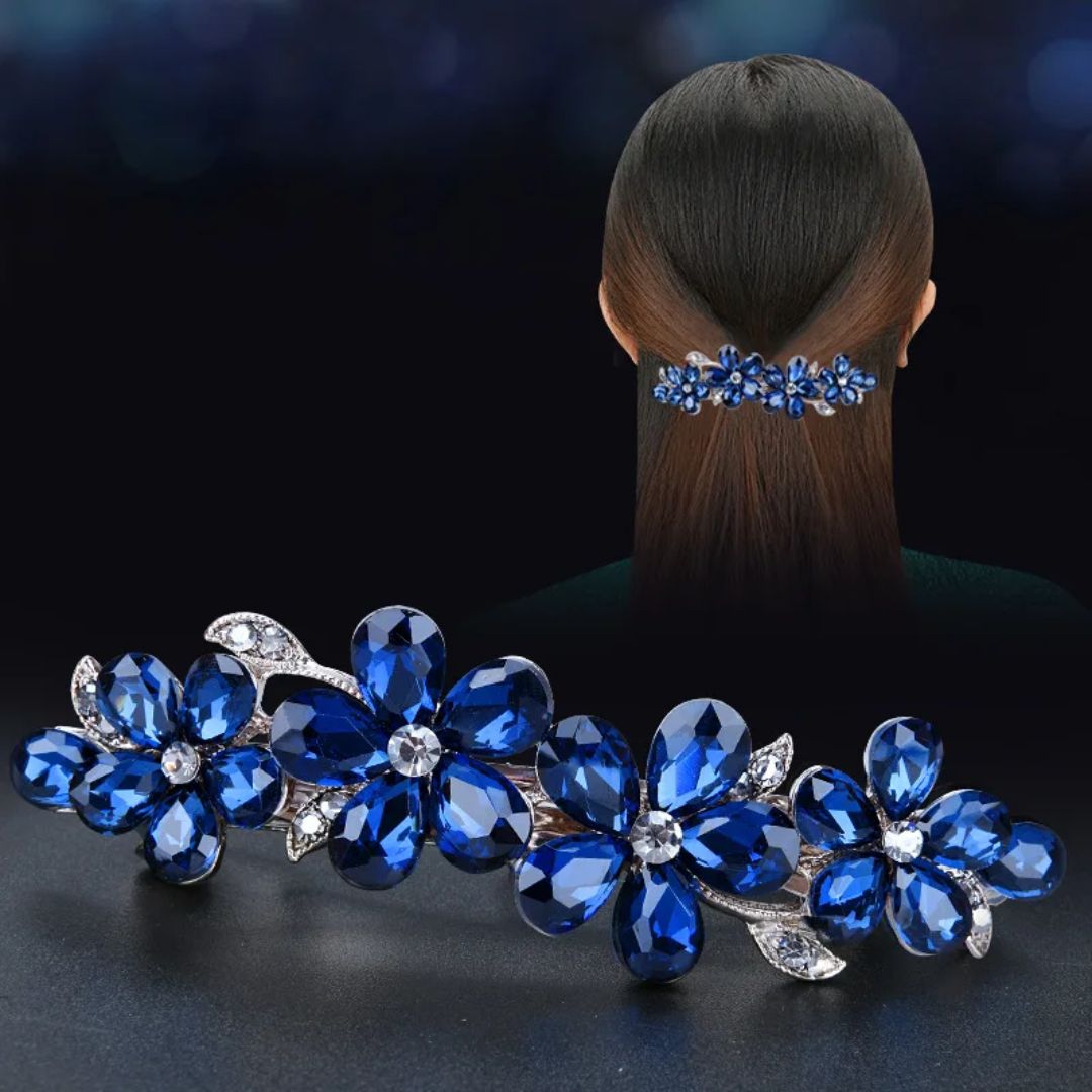 Katherina – Eleganter Trachten-Haarschmuck mit Strassblumen für Oktoberfest 8