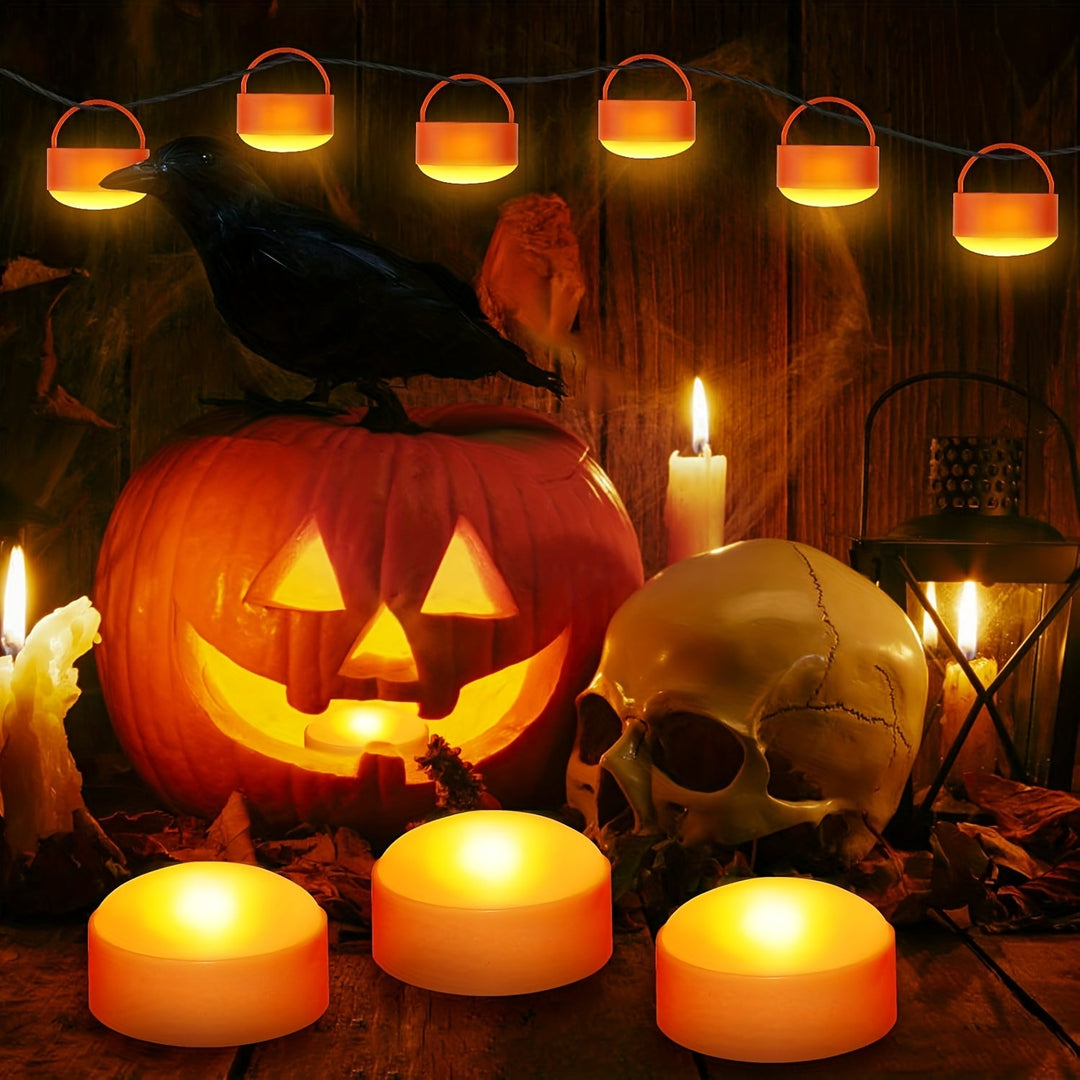 LED Teelichter für Halloween – Sichere, Batteriebetriebene Jack-O-Lantern Lichter 2