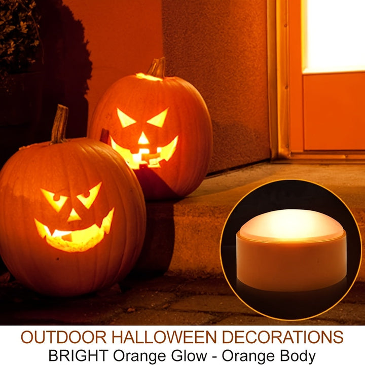 LED Teelichter für Halloween – Sichere, Batteriebetriebene Jack-O-Lantern Lichter 4