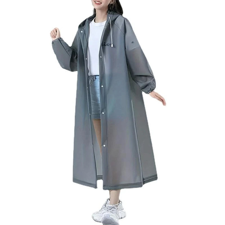 Leichter, wiederverwendbarer Regenmantel für Damen – Wasserdichter EVA Regenponcho für Outdoor-Aktivitäten 5