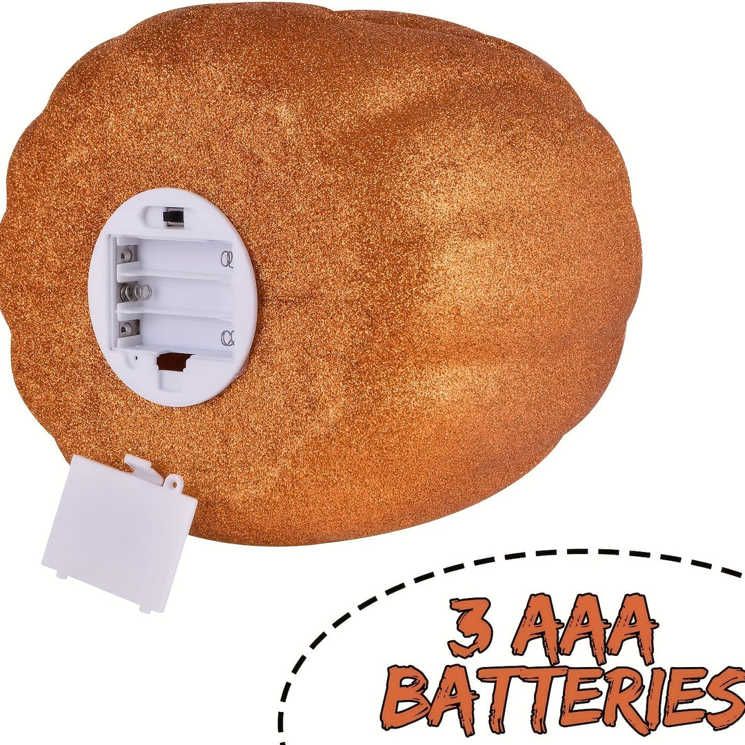 Luminöse Halloween Kürbis Deko – Batteriebetriebene Jack O'Lantern für Innen und Außen 4
