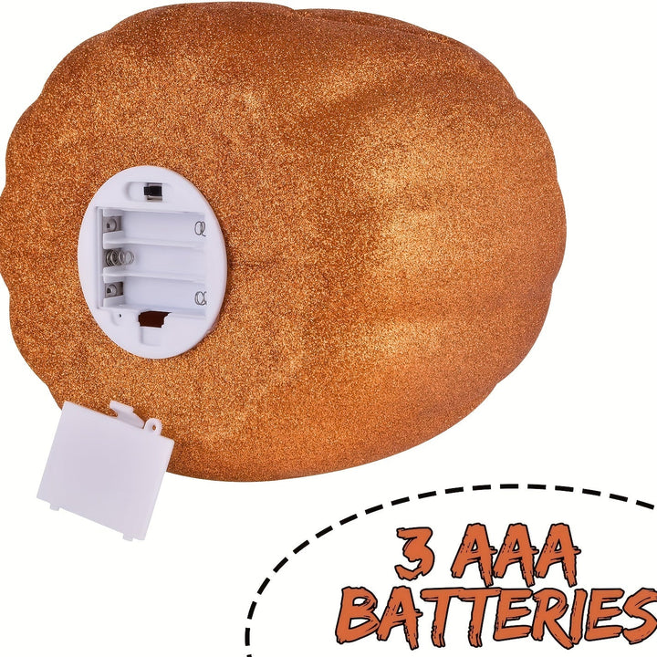 Luminöse Halloween Kürbis Deko – Batteriebetriebene Jack O'Lantern für Innen und Außen 4