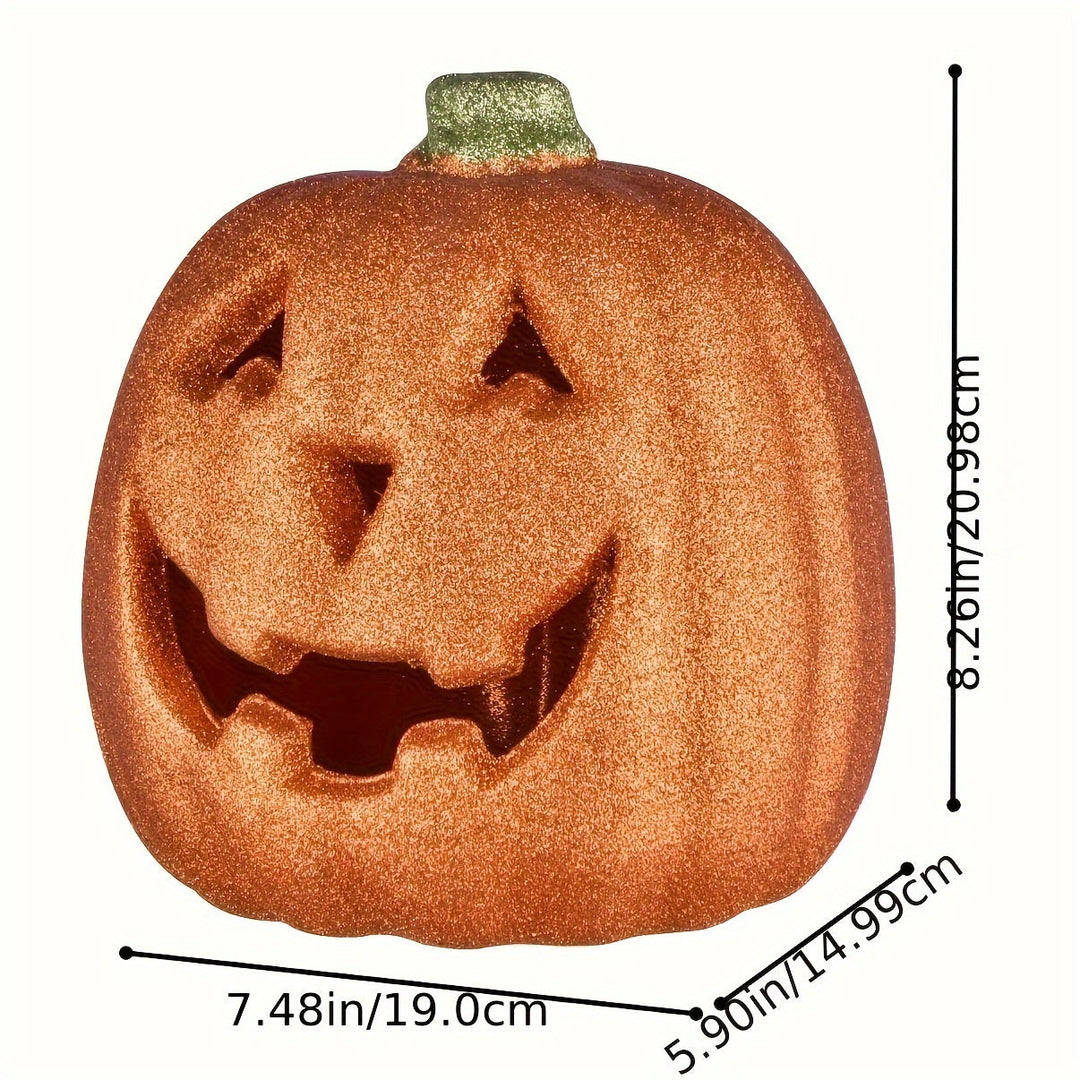 Luminöse Halloween Kürbis Deko – Batteriebetriebene Jack O'Lantern für Innen und Außen 5