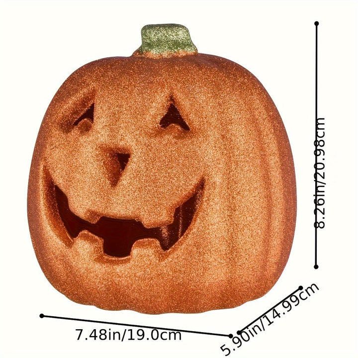 Luminöse Halloween Kürbis Deko – Batteriebetriebene Jack O'Lantern für Innen und Außen 5