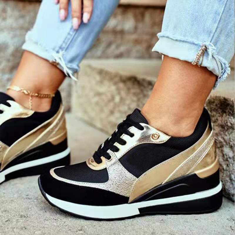 Luxe Confort – Orthopädische Sneakers Damen in Gold für Stil und Komfort 3
