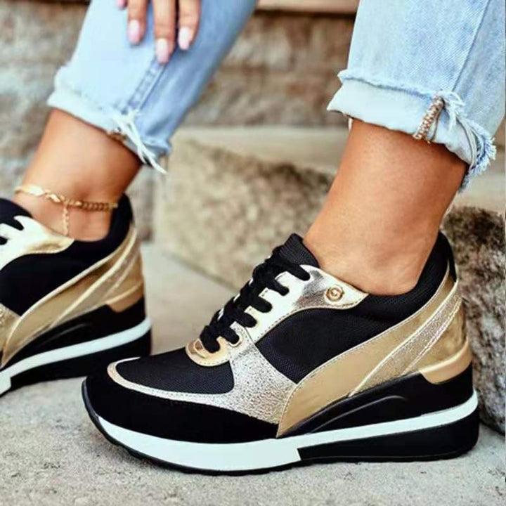 Luxe Confort – Orthopädische Sneakers Damen in Gold für Stil und Komfort 3