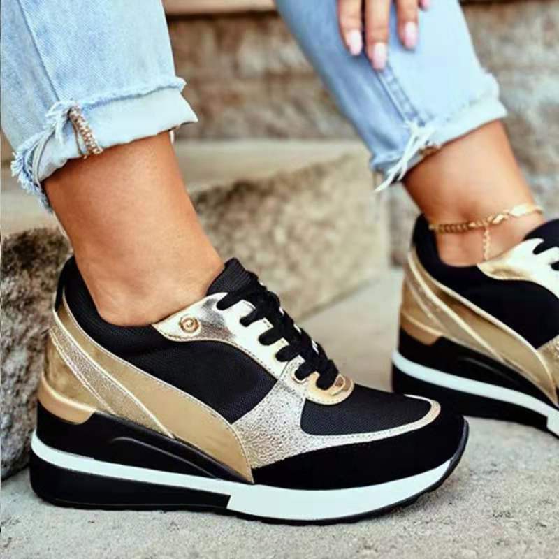 Luxe Confort – Orthopädische Sneakers Damen in Gold für Stil und Komfort 4