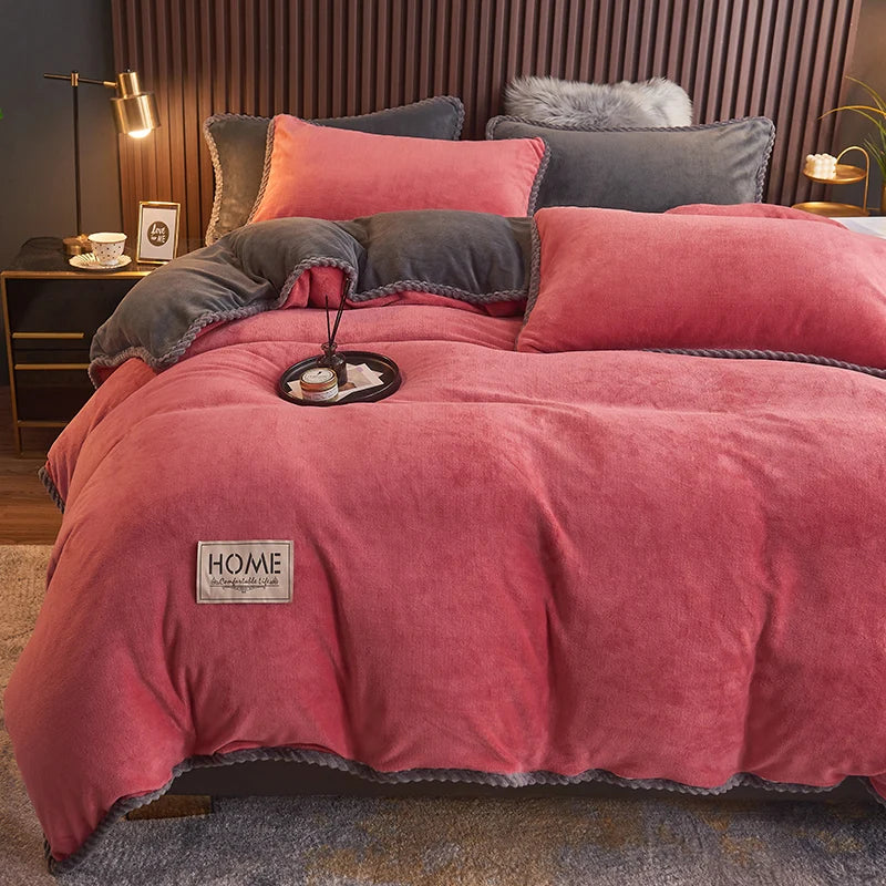 Luxuriöser Velvet Fleece Bettbezug Set für King Size Betten – Ultimativer Komfort und Wärme 11