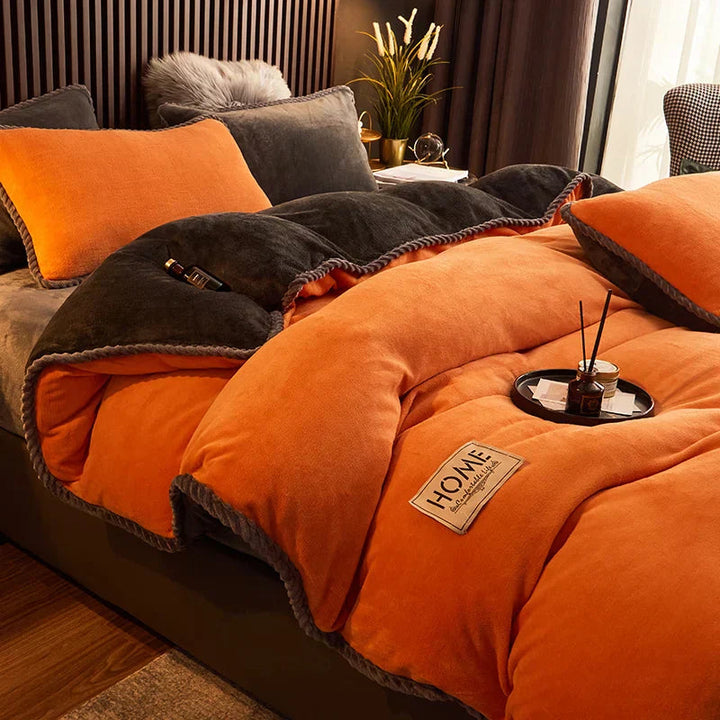 Luxuriöser Velvet Fleece Bettbezug Set für King Size Betten – Ultimativer Komfort und Wärme 3