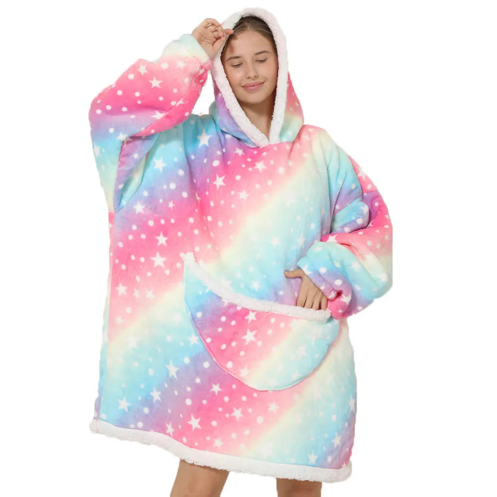 Oversized Fleece Decke Mit Kapuze Und Taschen – Gemütliche Fleece Decken Für Ultimativen Komfort 3