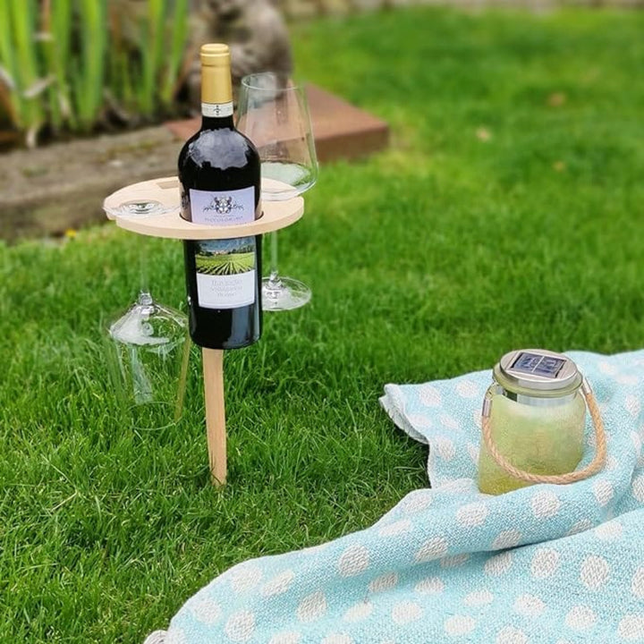 Picky – Tragbarer Weintisch Mit Flaschen- und Snackhalter Für Outdoor Genuss 2