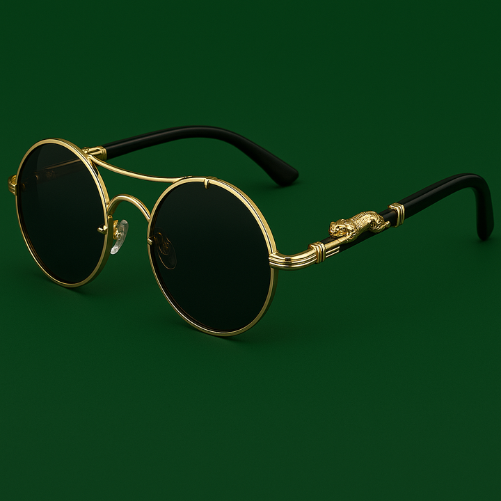 Sonnenbrille Rund und Mehrfarbig - Vintage Stil 4