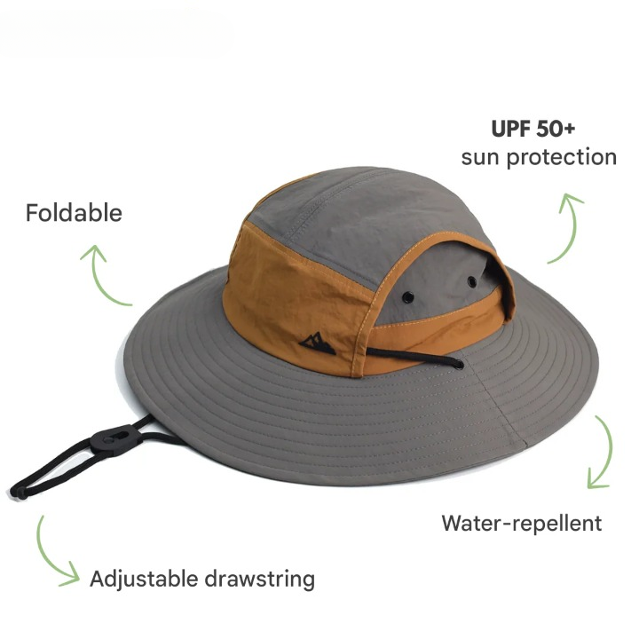 SunGuard Explorer – Faltbarer Sonnenhut Damen mit UV-Schutz UPF 50+ und Nackenschutz 7