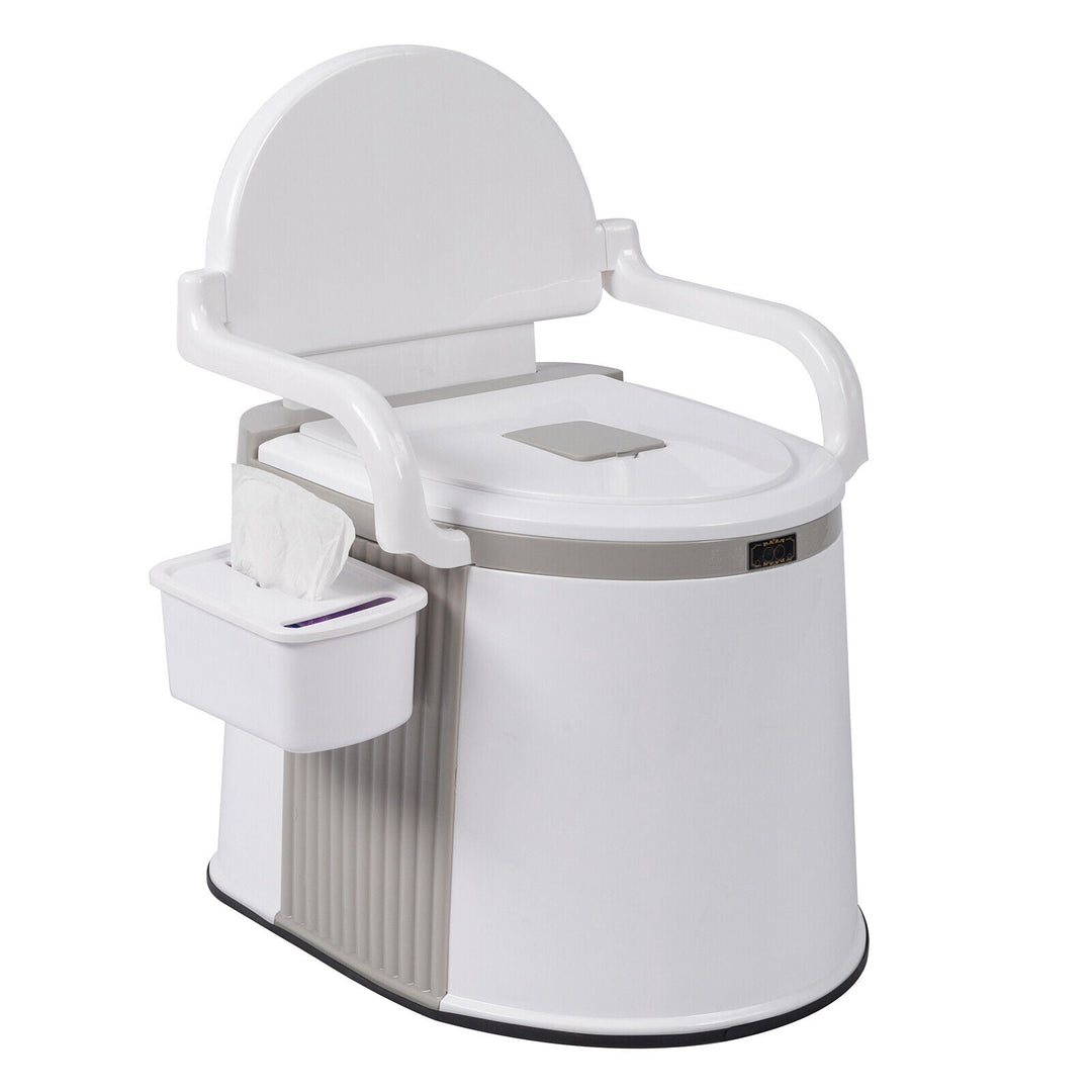Tragbare Campingtoilette mit Armlehnen – Trockentoilette Camping für Reisen & Outdoor 5