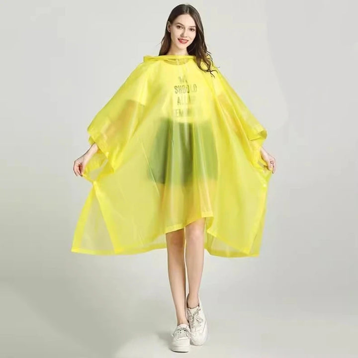 Transparenter winddichter Regenponcho für Damen – EVA Regenmantel für Radfahren und Wandern 3