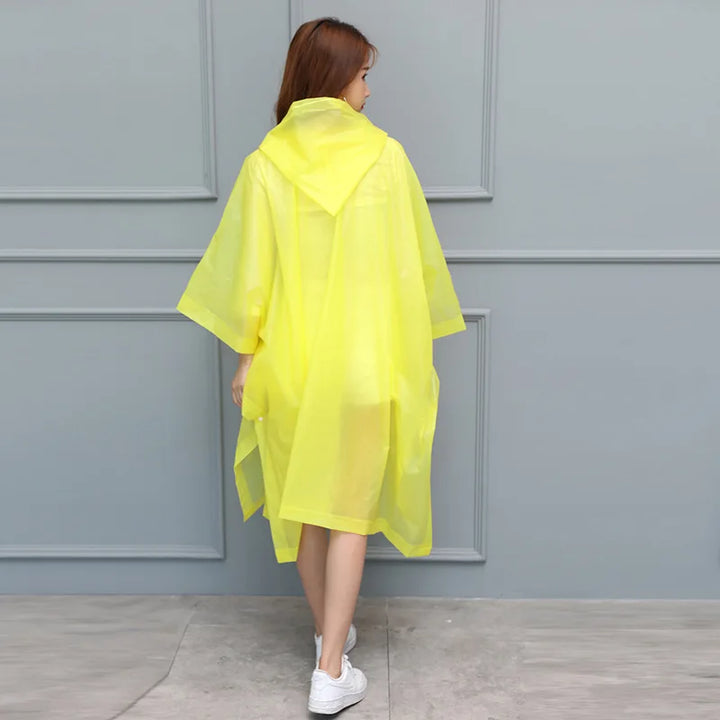 Transparenter winddichter Regenponcho für Damen – EVA Regenmantel für Radfahren und Wandern 4