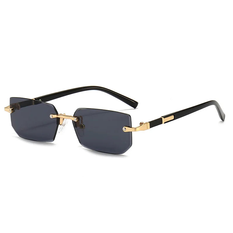 Unisex Sonnenbrille Rahmenlos Grau Einheitsgröße Kunststoff UV400 12