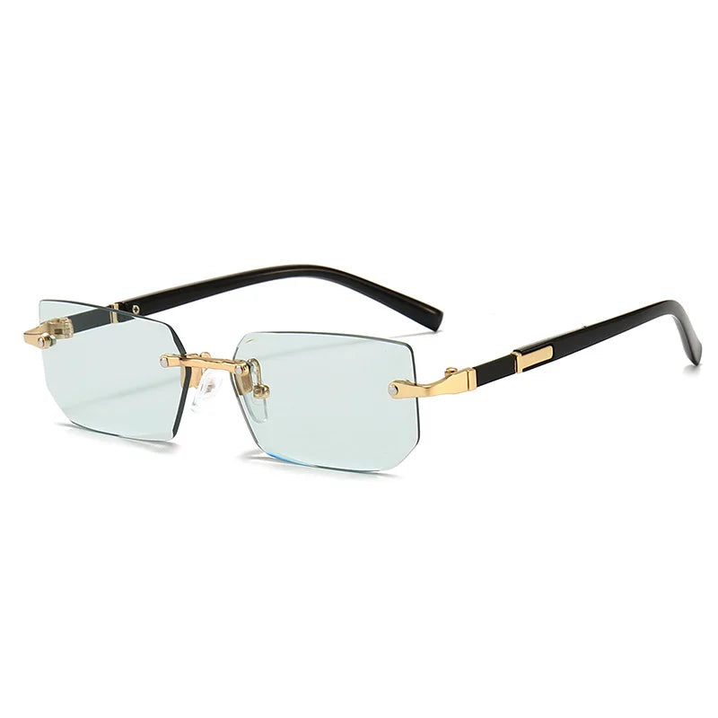 Unisex Sonnenbrille Rahmenlos Grau Einheitsgröße Kunststoff UV400 13