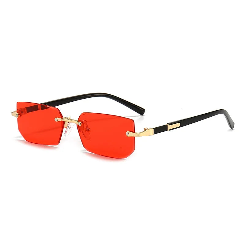 Unisex Sonnenbrille Rahmenlos Grau Einheitsgröße Kunststoff UV400 3