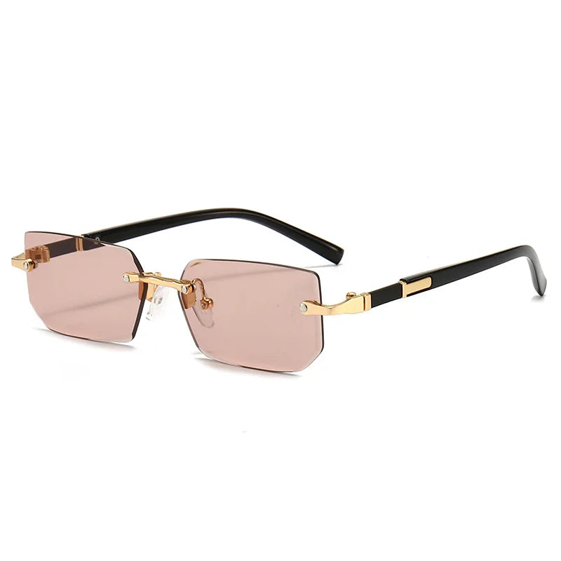 Unisex Sonnenbrille Rahmenlos Grau Einheitsgröße Kunststoff UV400 4