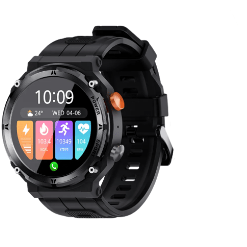Unzerstörbare Smartwatch mit Herzfrequenzmessung, Wasserdicht bis 10m, 15 Tage Akkulaufzeit, 30 Sportmodi, Bluetooth-Kompatibel 2
