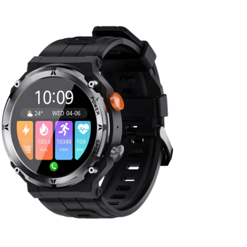 Unzerstörbare Smartwatch mit Herzfrequenzmessung, Wasserdicht bis 10m, 15 Tage Akkulaufzeit, 30 Sportmodi, Bluetooth-Kompatibel 3