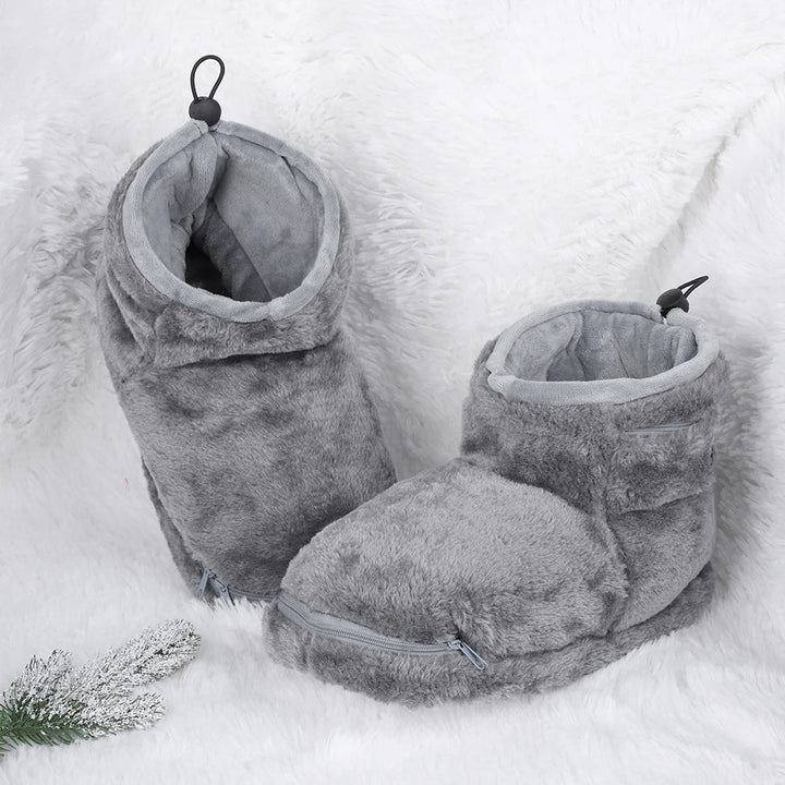 WarmFeet – Elektrische Hausschuhe Damen Herren mit Plüschfutter für Kuschelige Wärme 2