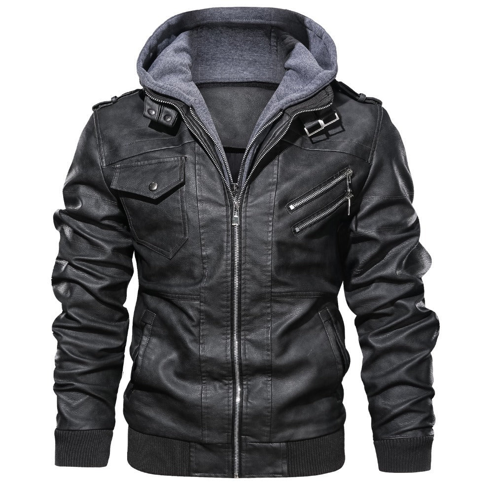 Zander Bikerjacke Herren mit Kapuze – Robuste Urban-Optik für Alltag und Freizeit 0
