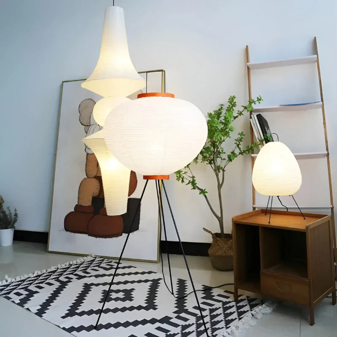 ZenAura – Stehlampe aus Reispapier für eine harmonische Raumgestaltung 2