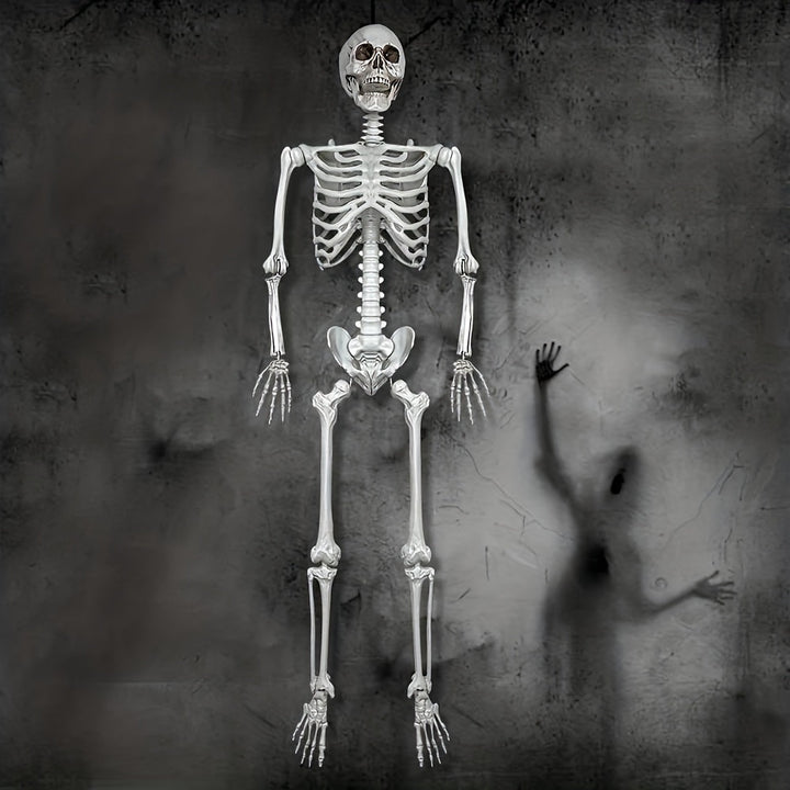 12-Fuß Halloween Skelett Deko – Realistische Horror Dekoration für Unvergessliche Partys 2