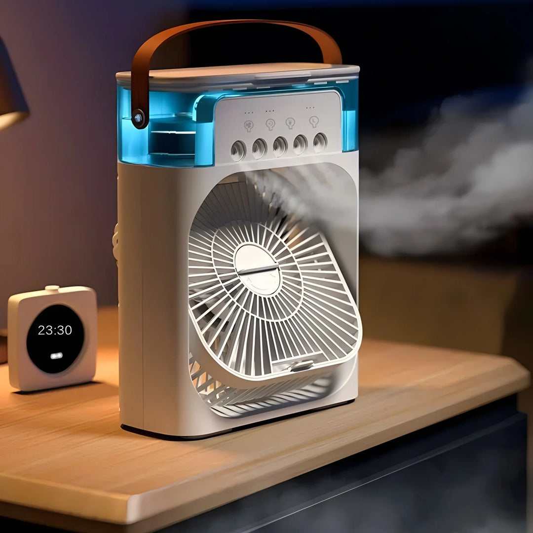 3-in-1 Luftkühler mit Wasser, Ventilator und Klimaanlage – Tragbar, 600 ml Wassertank, 7 Farben LED-Beleuchtung 3