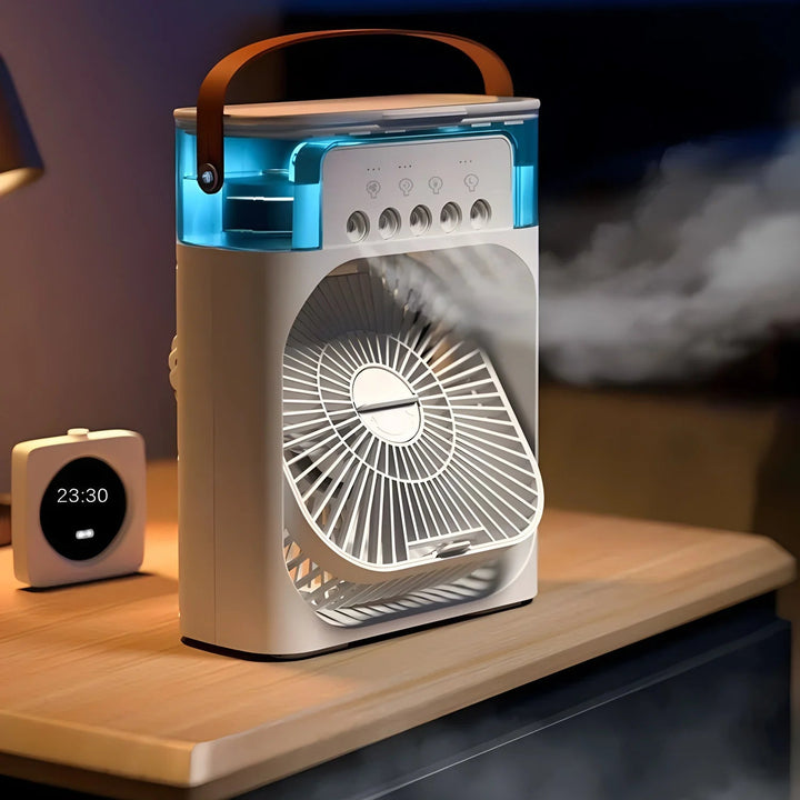 3-in-1 Luftkühler mit Wasser, Ventilator und Klimaanlage – Tragbar, 600 ml Wassertank, 7 Farben LED-Beleuchtung 3