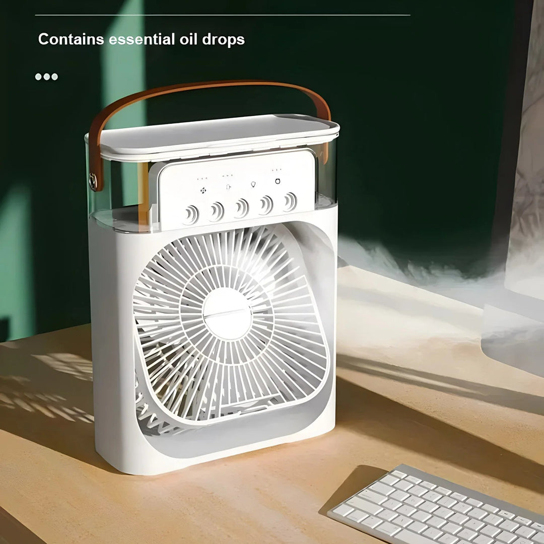 3-in-1 Luftkühler mit Wasser, Ventilator und Klimaanlage – Tragbar, 600 ml Wassertank, 7 Farben LED-Beleuchtung 4
