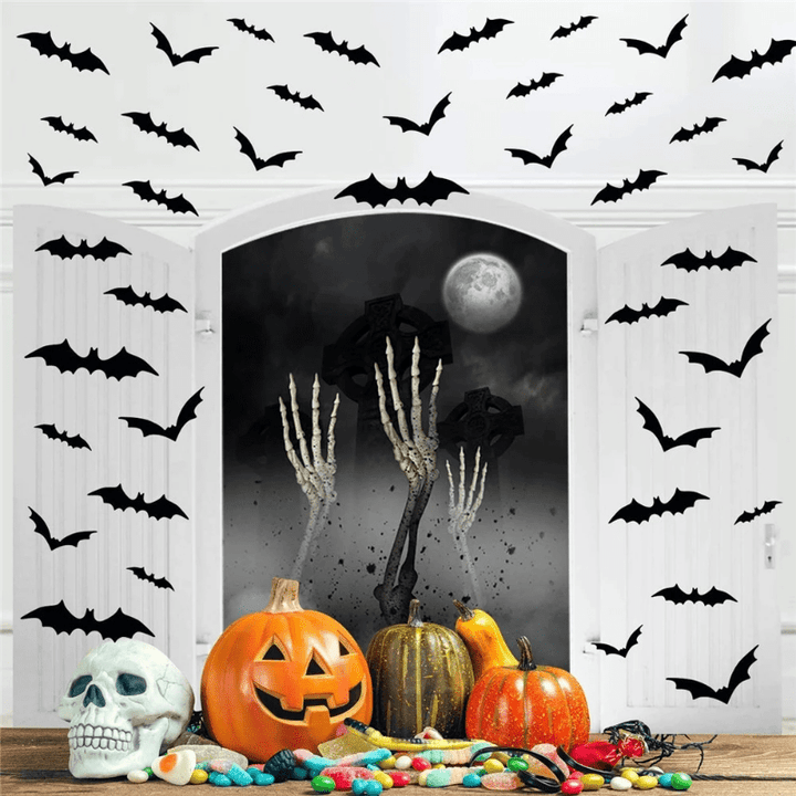3D Fledermaus-Wandaufkleber – Realistische Halloween-Dekoration für Gruselige Atmosphären 3
